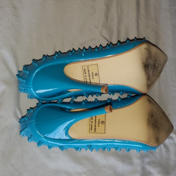 Blue Studded Heels - Picture 5 of 5